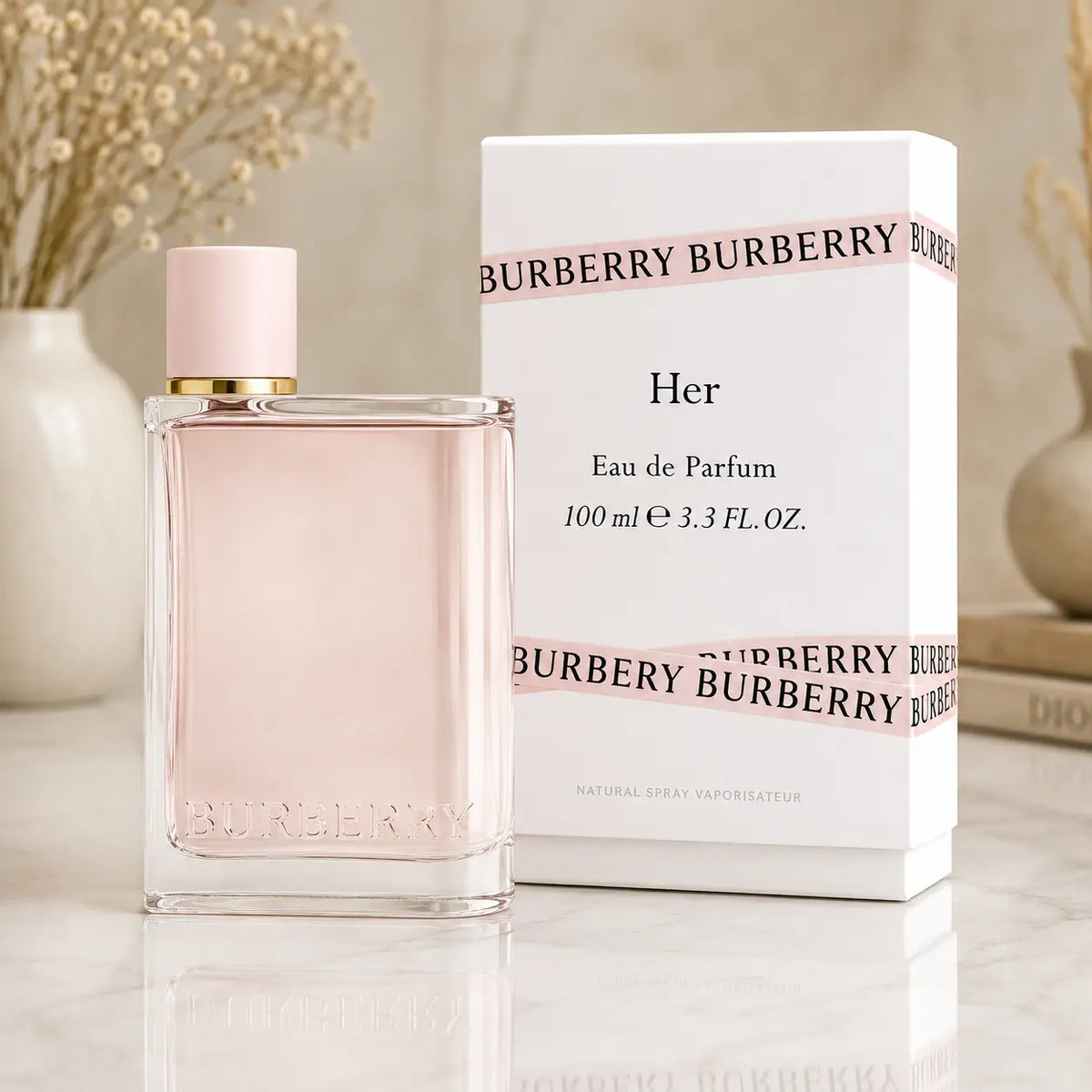 Burberry Her Eau de Parfum 100ml perfume bottle and box