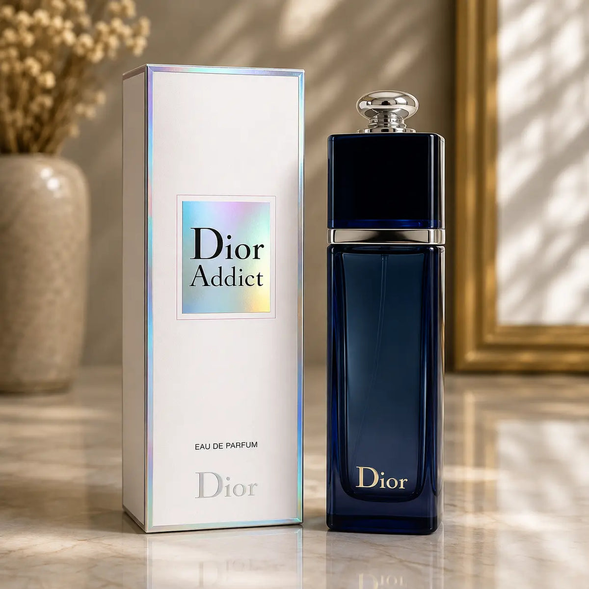 Dior Addict Eau de Parfum 100ml blue perfume bottle and box