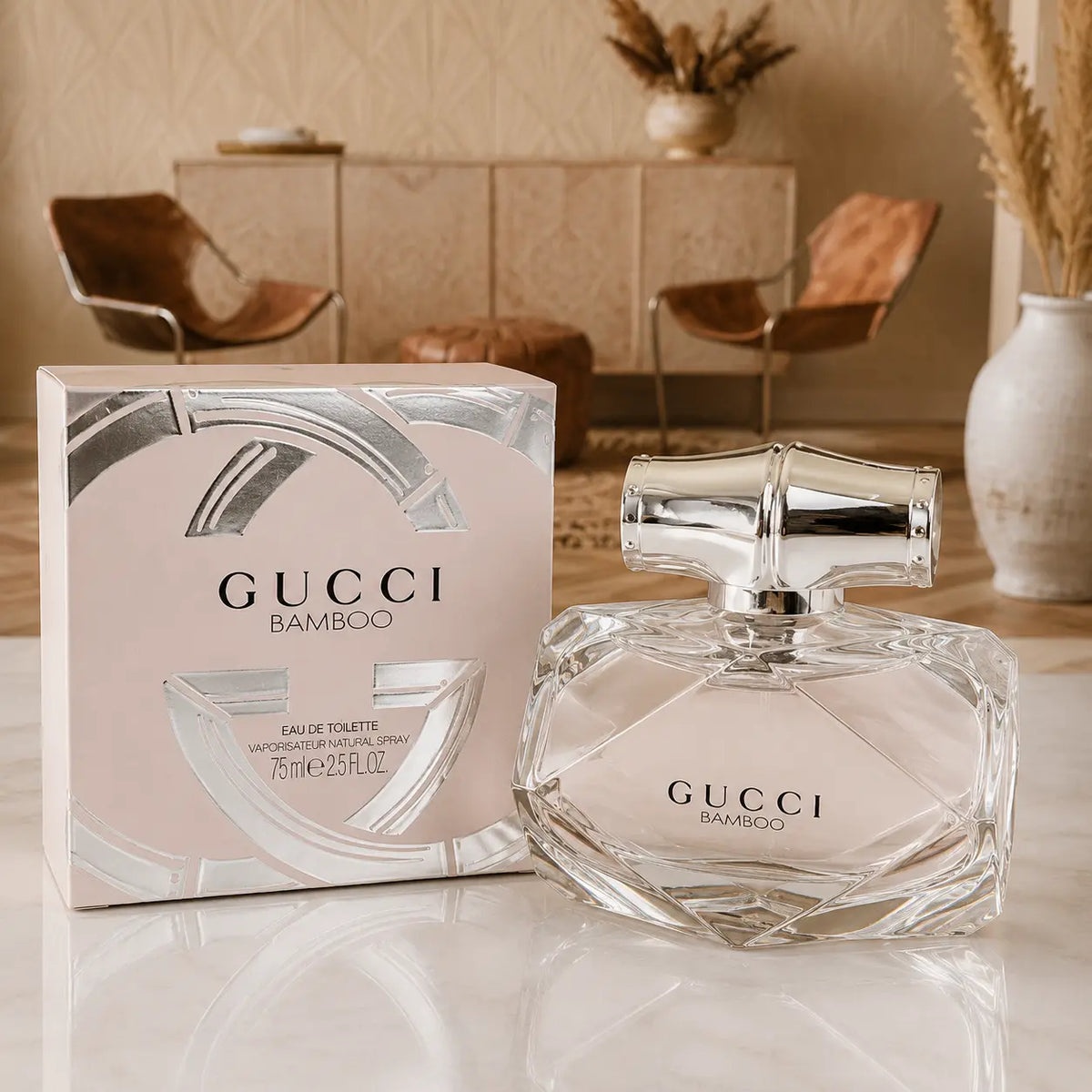 Gucci Bamboo Eau de Toilette 75ml perfume bottle and box