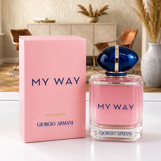 Giorgio Armani My Way Eau de Parfum pink bottle and box
