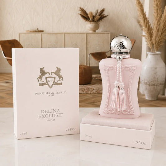 Parfums de Marly Delina Exclusif Parfum 75ml pink perfume bottle and box