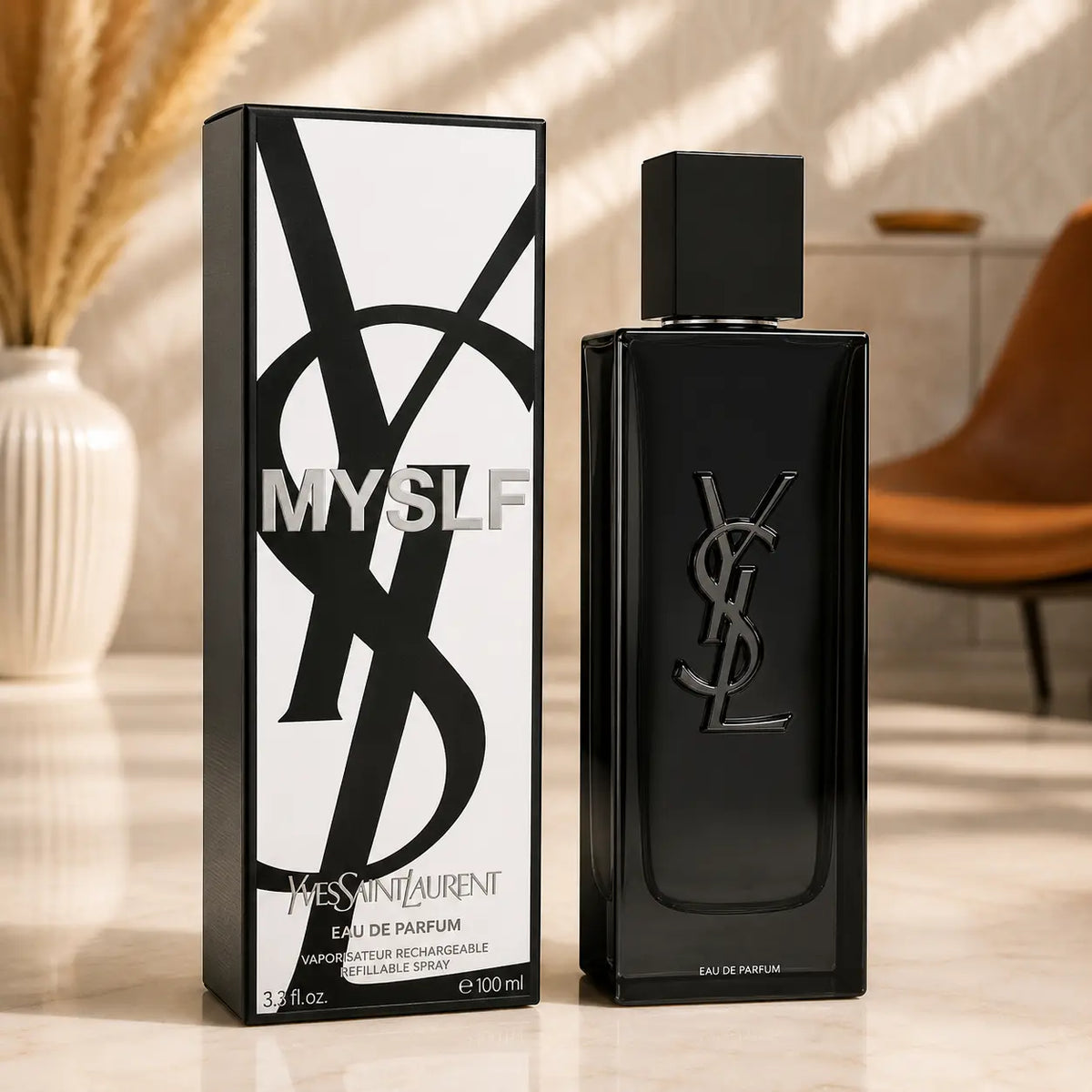 YSL MYSLF Eau de Parfum 100ml black perfume bottle and box