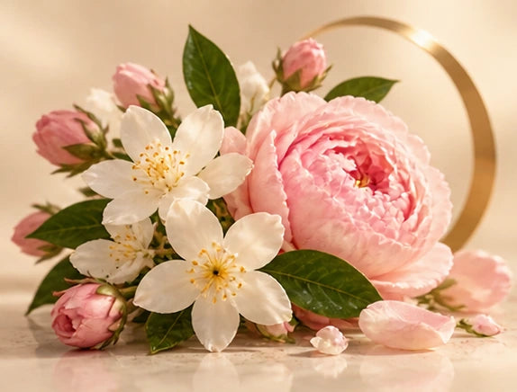 gucci pink florals botanical composition